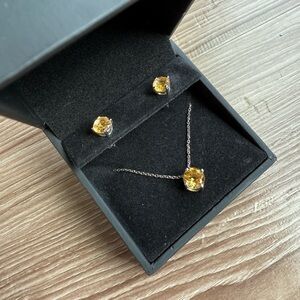 Kay Jewelers Yellow Gemstone Necklace Set